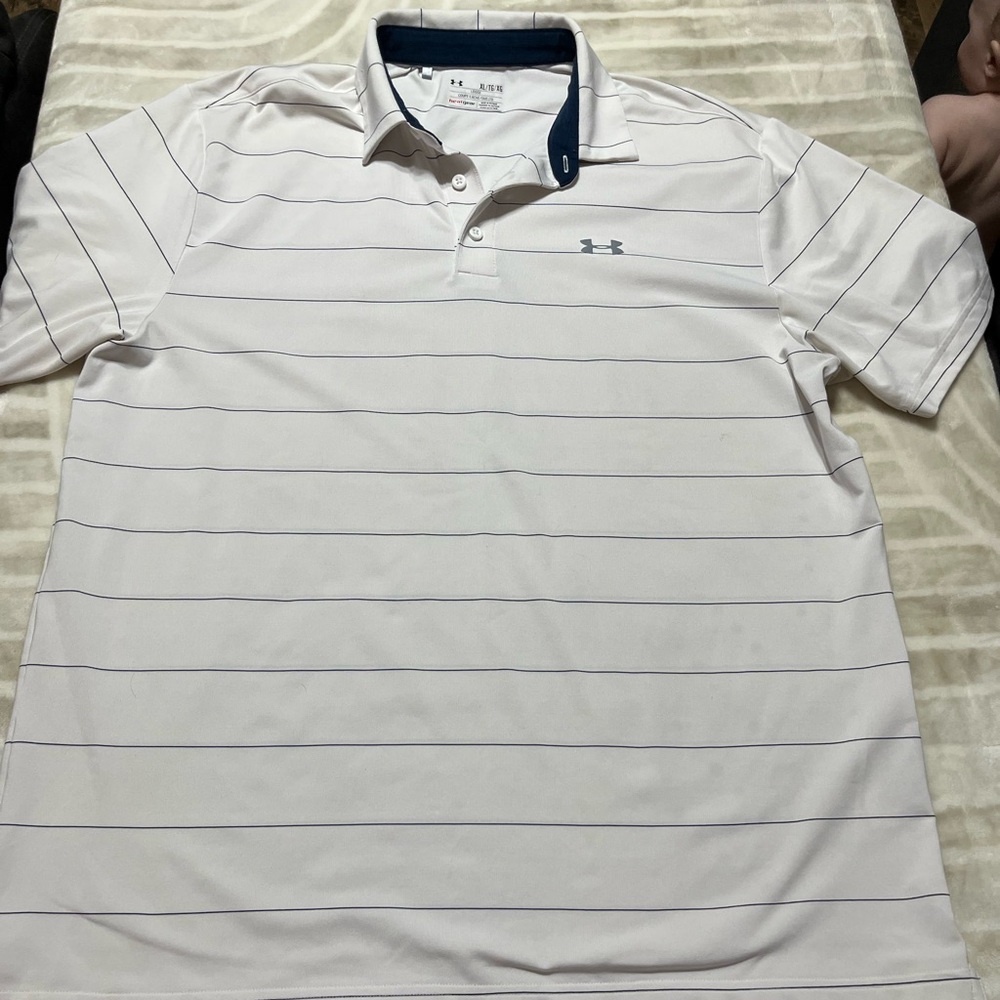 Under Armour Men's White Polo Shirt XL